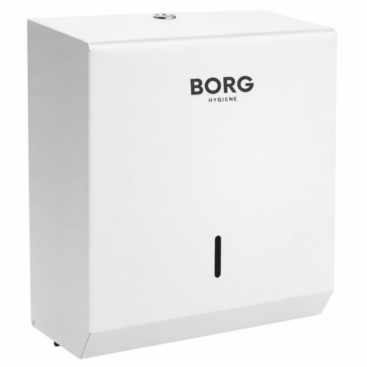 Dozownik Pojemnik stalowy BORG PREMIUM na ręczniki ZZ Biały.png