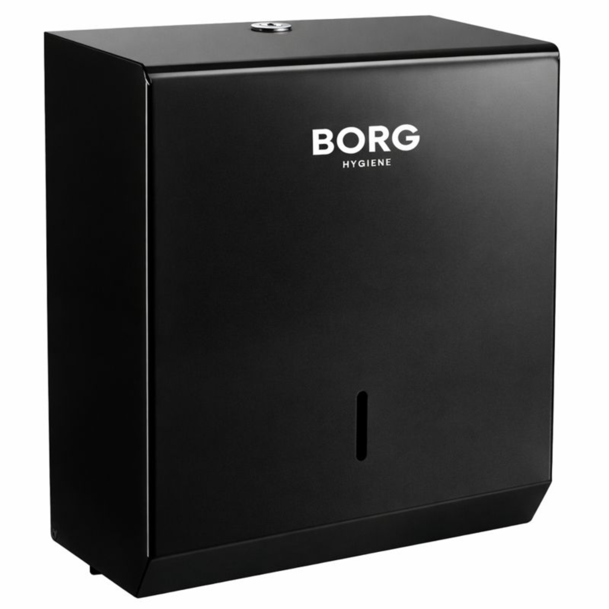 Dozownik Pojemnik stalowy BORG PREMIUM na ręczniki ZZ Czarny.png