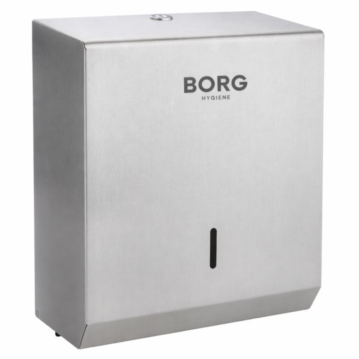 Dozownik Pojemnik stalowy BORG PREMIUM na ręczniki ZZ Stal Szczotkowana (1).png