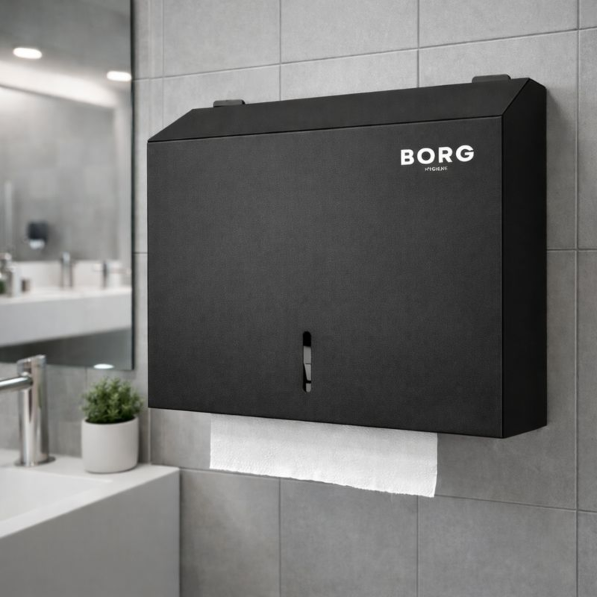 Dozownik Pojemnik na ręczniki ZZ BORG Stalowy Czarny Mat HIGI24 Radom (1).png