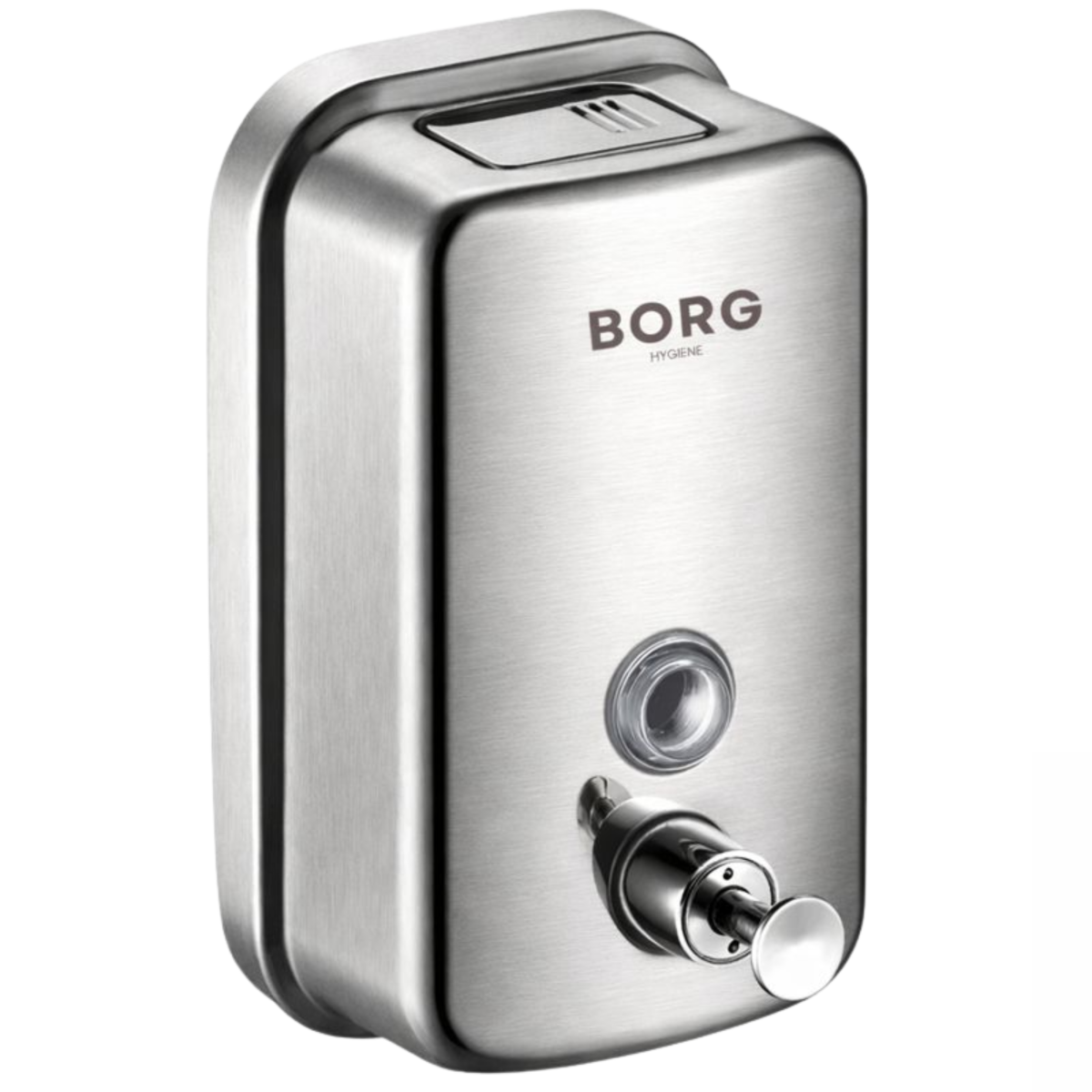 Dozownik na mydło w płynie BORG stalowy 500 ml stal matowa szczotkowana HIGI24 Radom (6).png