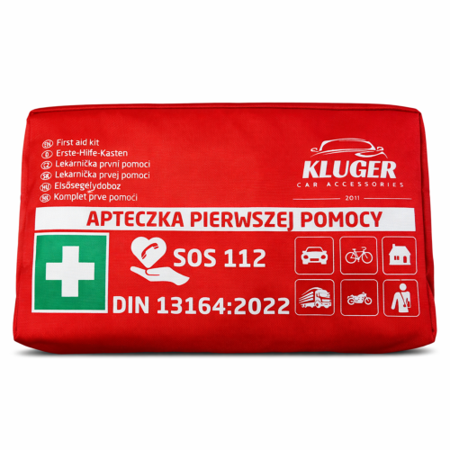 Apteczka samochodowa pierwszej pomocy DIN 13164 nylon KLUGER 